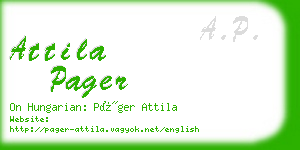 attila pager business card